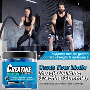 Suplemen Permen Gummy Vegan Bebas Gula 5000mg untuk Pertumbuhan Otot, Peningkatan Kekuatan, dan Daya Tahan pada Dewasa dengan Taurin, Alpha GPC, <span class=keywords><strong>B12</strong></span>, dan Creatine - Product Image 2