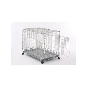 Best Sale Pet Breeding Cage L Size Stainless Steel Foldable Pet Cage For Cats And Dogs