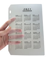 Planche de séparation calendrier A5/A6 2027, 6 anneaux, spirale, feuilles mobiles, pour classeur scolaire, budget, journal, agenda, avec plaque givrée et papier de remplissage