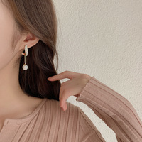 Mode coréenne boucles d'oreilles en perles de cristal goutte d'eau pour femmes avec glands exquis accessoires de mode en cristal longue goutte