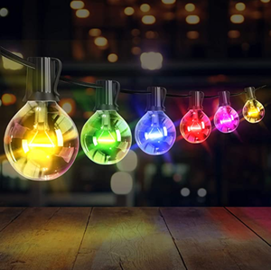 24FT 48FT G40 Bola Bombilla Cadena Exterior Impermeable Jardín Hada <span class=keywords><strong>Guirnalda</strong></span> Fiesta de Navidad <span class=keywords><strong>Terraza</strong></span> Luces Decorativas - Product Image 4