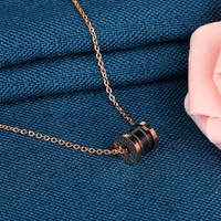 Collier chaîne à maillons en acier titane plaqué or 18 carats, bijoux minimalistes tendance pour femme, vente en gros, cadeau