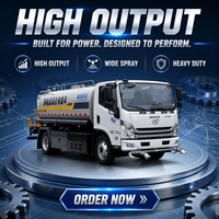 Camion pulvérisateur à canon à brouillard diesel HLW New Energy 6x6, portée de pulvérisation de 8 à 12 m, émission Euro 3, télécommande pour la suppression de la poussière