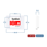 Etiqueta Electrónica de Precio HUI WEI de 1.54 Pulgadas, Pantalla de 3 Colores, 2.4GHz SDR, Batería Reemplazable de 10 Años, Multiusos, 0-50C