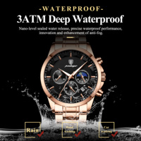 Montre pour homme Poedagar 928 de luxe, chronographe, acier inoxydable, quartz, lumineuse, étanche, Montre Reloj