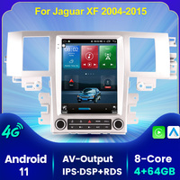 Autoradio Android 11 4+64G MEKEDE pour Jaguar XF 2004-2015, Android Auto sans fil, CarPlay, 4G LTE, BT, GPS, Navigation, Wifi, RDS