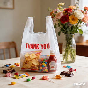 Bolsas de Polietileno de Alta Densidad (HDPE) Resistentes y Desechables con Asa Larga, Precio al por Mayor con Entrega - Product Image 1