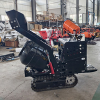 Mini bétonnière autochargeante de 200 L, compacte, sur chenilles, entièrement hydraulique, avec moteur diesel Euro 5 pour la construction