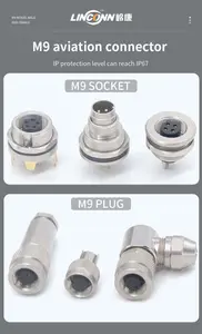 IP68 Ship Stainless Steel 10 Core T Code Rear Lock Precise Shockproof Elbow Aviation Socket Connectors