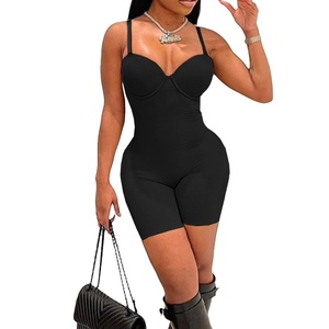 Nouvelle Combinaison-short sexy pour femme à bretelles, décolleté plongeant, taille haute, amincissante et tendance - Product Image 1