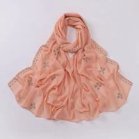 Foulards Islamiques en Mousseline de Soie Doux, 70x175cm, Vente en Gros, Personnalisé, Hijabs, pour Femmes Musulmanes, Luxe, Diamant, Fleur, Perles