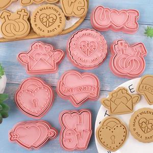 <span class=keywords><strong>Emporte</strong></span>-pièces personnalisés pour la Saint-<span class=keywords><strong>Valentin</strong></span>, lot de 8, en plastique, en forme de cœur, pour fondant et biscuits - Product Image 1