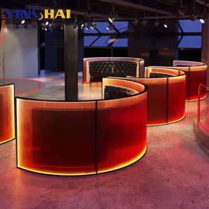 Paravent LED semi-circulaire pour salon, KTV, hôtel, restaurant, projet d'aménagement, dé<span class=keywords><strong>coupe</strong></span> laser métallique, étanche - Product Image 1