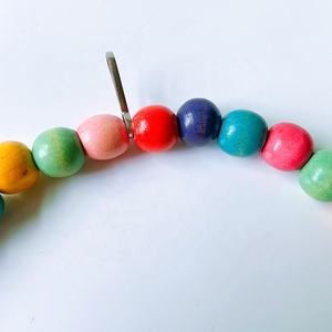 Ahşap süspansiyon köprü salıncak standı kuş kafesi aksesuar <span class=keywords><strong>Hamster</strong></span> ve papağan malzemeleri için Snap düğmesi kapatma ile Bite oyuncaklar - Product Image 2