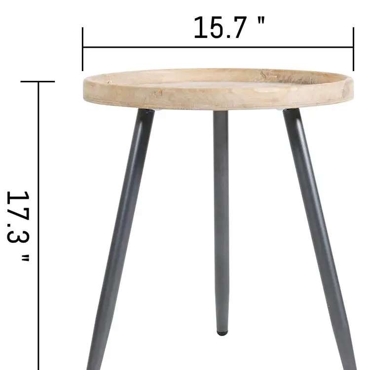 नॉर्डिक सरल ठोस लकड़ी की छोटी कॉफी टेबल चल ठोस लकड़ी की साइड टेबल