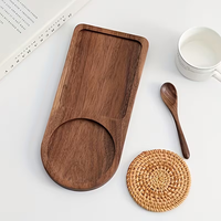 Plateau ovale en bois, petit plateau pour le petit-déjeuner, le lait, les collations, le café, finition huilée, plateau en bois massif, plateau pour le petit-déjeuner, usage domestique
