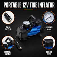 Wholesale 12V DC Car Tire Inflator with Tire Pressure Monitor and Gauge Portable Air Compressor Rapid Inflation