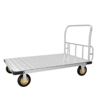 Chariot 200kg/300kg/500kg chariots de camion de main à plat durables en métal chariot à plate-forme pliable silencieux pour le transport