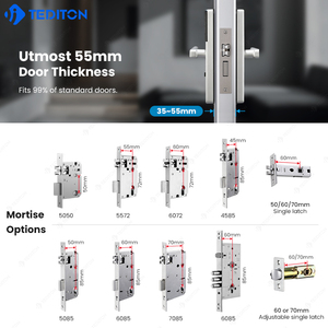 Cerradura Inteligente para Puerta <span class=keywords><strong>Exterior</strong></span> con Contraseña Digital y Wifi Tuya TTlock, Apta para Cerraduras de Embutir Turcas 6085, para Casa, Apartamento, Hotel - Product Image 2