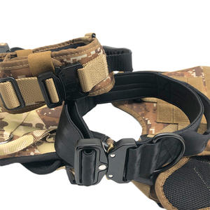 Personal isierte hochwertige Hochleistungs-Nylon Luxus weich verstellbare taktische Haustier Hund Trainings halsband mit Patch - Product Image 4