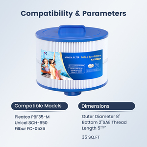 Bán Buôn Bể Bơi Hệ Thống Lọc Nước Thay Thế Hồ Bơi Hộp Mực Lọc Dễ Dàng Cài Đặt Cartridge Lọc Yếu Tố - Product Image 2