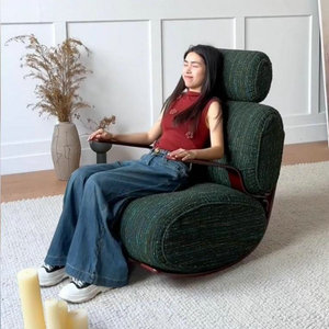 تصميم عتيق برازيلي لغرفة المعيشة جلد الكونياك الخشبي منجد ، كرسي مريح للكبار - Product Image 5