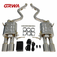 Sistem Knalpot Valvetronic GRWA Hot Sale E92 M3 untuk BMW E90 E93 SS304 Poles Berkilau Tanpa X-Pipe Ujung Knalpot Stainless Steel