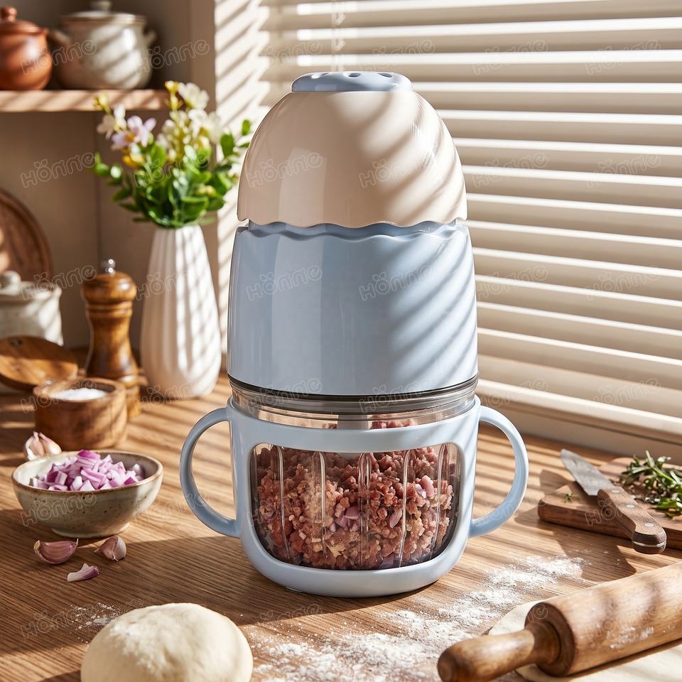 Kitchen Baby Food Mini Electric Meat Grinder Food Chopper with Double ...