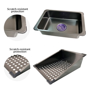 Évier de cuisine en acier inoxydable gris métal de 30 pouces à cuve unique, tendance TikTok, avec robinet cascade et ensemble d'évier de cuisine à tirage latéral - Product Image 6