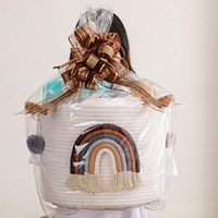 Panier de rangement multifonction moderne pliable en corde de coton 100% écologique de grande capacité pour la maison