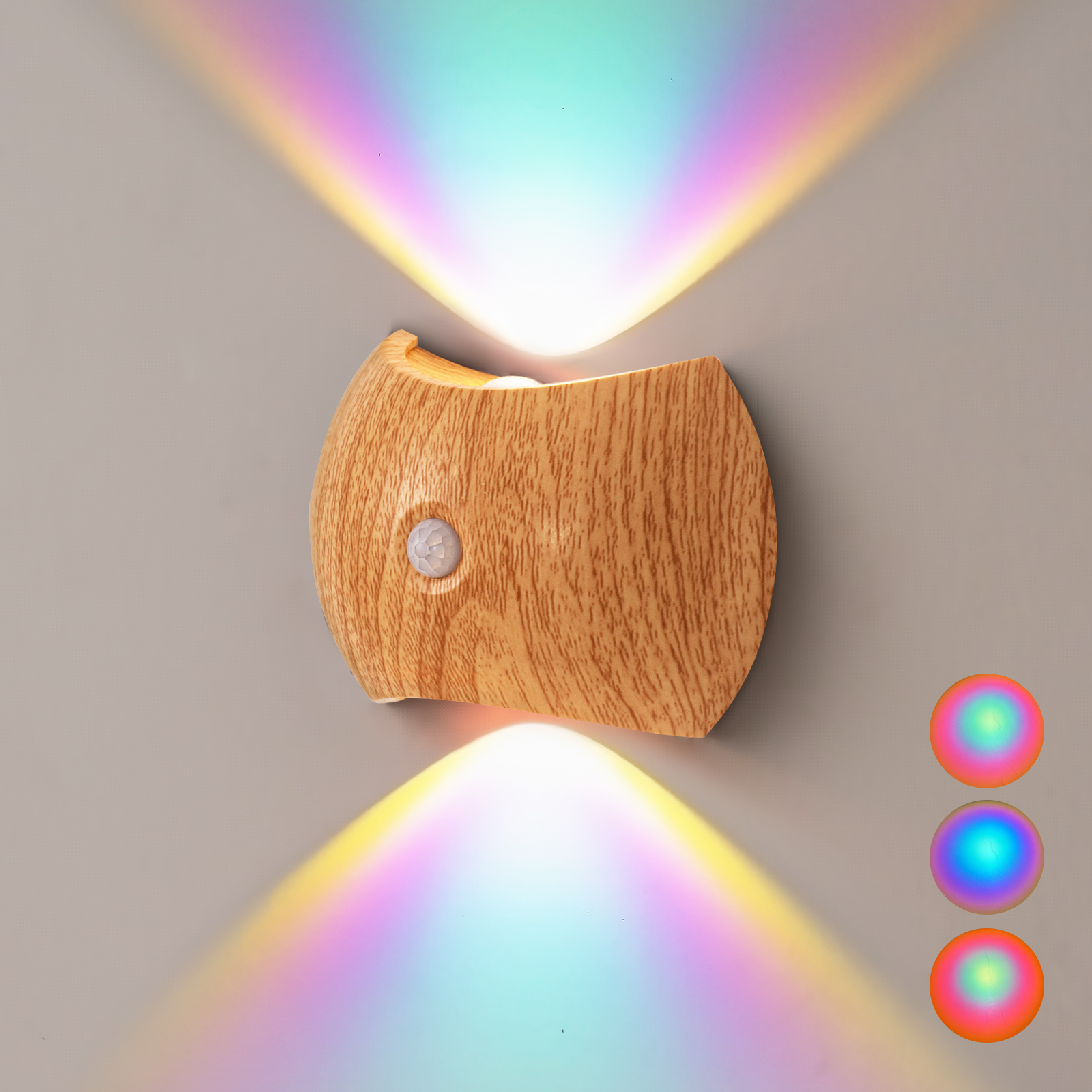 Современный Умный домашний декор USB перезаряжаемые неоновые Rgb ночные огни беспроводной магнитный датчик движения лестницы прикроватные светодиодные Настенные светильники