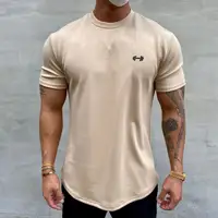 Ropa Deportiva de algodón para hombre, camiseta ajustada para gimnasio y musculación
