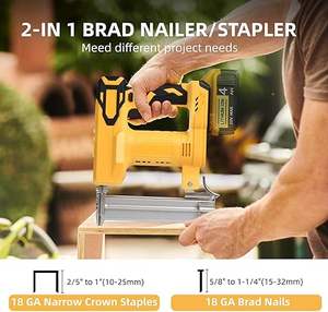 Clavadora de calibre 18/<span class=keywords><strong>Engrapadora</strong></span> de corona estrecha para pistola de clavos inalámbrica de 20V MAX (sin batería) 1000 clavos/grapas para mejoras del hogar y bricolaje - Product Image 4