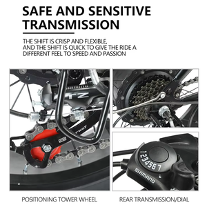 Bicicleta Eléctrica Plegable de Montaña con Llantas Gruesas de 20 Pulgadas y 4.0, 48V, Aleación de Aluminio, para Adultos, 6 Velocidades, 30KG, Asiento Cómodo - Product Image 4