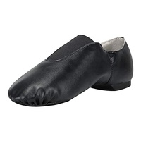 Chaussures de danse jazz unisexes en cuir PU à enfiler avec tige élastique, en stock dans l'UE et aux États-Unis, pour femmes et hommes
