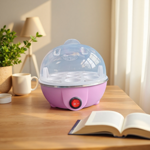 Cuiseur à œufs électrique multifonctionnel avec arrêt automatique, <span class=keywords><strong>mini</strong></span>, pour la maison, capacité de 7, 14 ou 21 œufs, couvercle transparent et tasse doseuse - Product Image 1