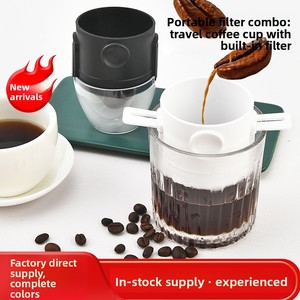 Meilleures ventes : <span class=keywords><strong>Filtre</strong></span> à café portable pour infusion manuelle, pliable, avec support d'oreille, personnalisé, nouveau style chinois, avec porte-tasse - Product Image 2