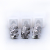 Fraise à rainurer en carbure monobloc à 3 dents, à bord ondulé, non revêtue, pour alliage d'aluminium, usinage CNC, sur mesure OEM