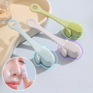 Handheld <b>Silicone</b> Nose Brush with Small Gloves Facial Cleanser and Blackhead Massage <b>Tool</b> Blackhead Pores Cleaning <b>Tool</b> - Product Image 5