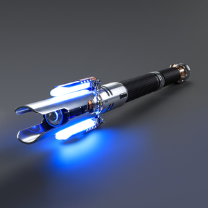 Sable de luz <span class=keywords><strong>Cal</strong></span> Kestis Jedi Crossguard empuñadura de metal RGB Pixel Swing suave doble hoja Force FX Light Saber Heavy Dueling Sword - Product Image 2