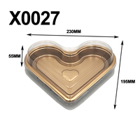 Plateau de nourriture jetable JY-X0027 Trey pour la cuisine en plastique en plastique coeur boîte à lunch boîte de chocolat plateau décoratif en forme de coeur