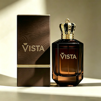 Flacon de parfum carré bleu de 50 ml à fond épais avec pulvérisateur à baïonnette, conteneur vide sérigraphié pour le stockage de parfums