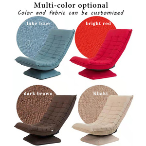 2022 nouvelle vente chaude prix de gros cuir et tissu banane chaise de lune pivotante à bascule - Product Image 4