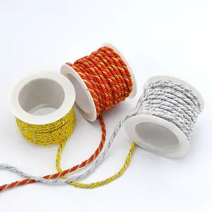 Deepeel KY491 3ミリメートルGold Glitter Twine String Cord Gift Box Wrapping Rope DIY Clothing Sewing Tag Label Rope