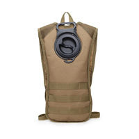 Sac à dos de vélo décontracté camouflage pour sports de plein air, avec fermeture éclair, sac d'hydratation, doublure TPU imperméable, sac physiologique