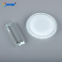 Cadre de lunettes en cristal rond de taille moyenne avec revêtement par sublimation, décoration de table BSJ-03E
