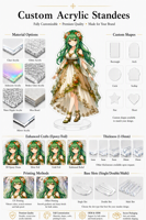 Standee Akrilik Anime HD UV & Offset Printing dengan Silver Foil & Embossed MOQ Rendah Pesanan Grosir Akrilik Cermin Diterima