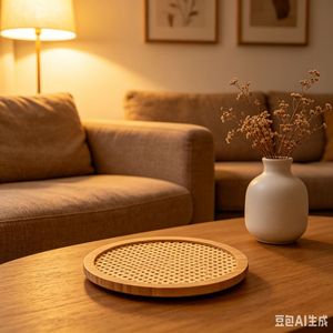 Bamboo Round <b>Storage</b> Tray For Desk Neatening And Organization - Product Image 5