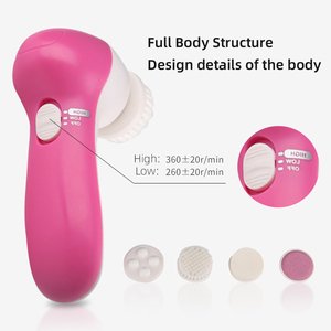 ポータブル2段階速度調整洗顔ブラシ 4つのアタッチメント付き 毎日のスキンケアに - Product Image 2