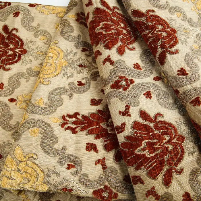 Hermoso diseño de tela de tapicería africana de chenilla